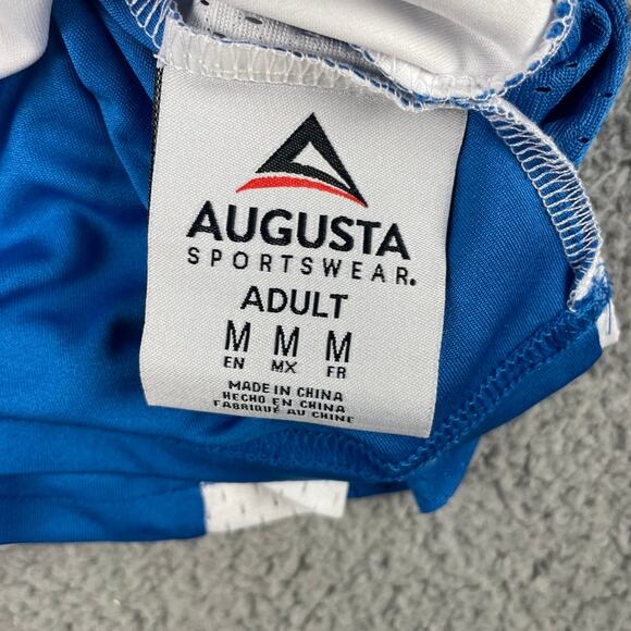 Detroit Tigers Men's Medium Blue White Agusta Reversible Flag Football Jersey - Picture 9 of 11